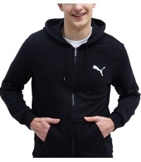 Puma bluza męska Ess Small Logo FZ Black 586704 51