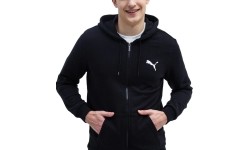 Puma bluza męska Ess Small Logo FZ Black 586704 51