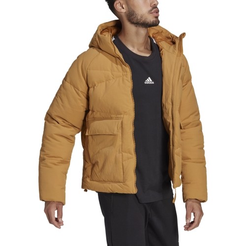Męska kurtka puchowa Adidas Big Baffle, brązowa HN9932