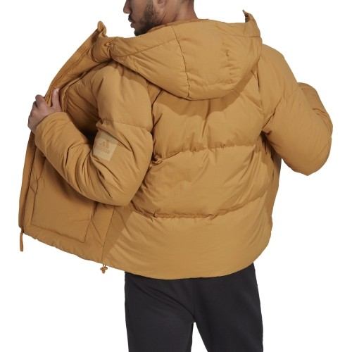 Męska kurtka puchowa Adidas Big Baffle, brązowa HN9932