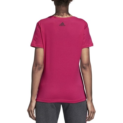 Koszulka damska Adidas Aop Linear Tee, Real Magenta DJ1626