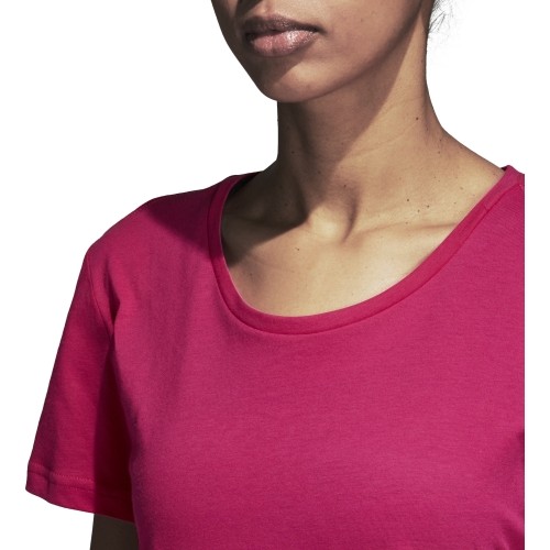 Koszulka damska Adidas Aop Linear Tee, Real Magenta DJ1626