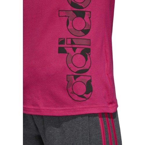 Koszulka damska Adidas Aop Linear Tee, Real Magenta DJ1626