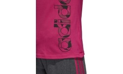 Koszulka damska Adidas Aop Linear Tee, Real Magenta DJ1626