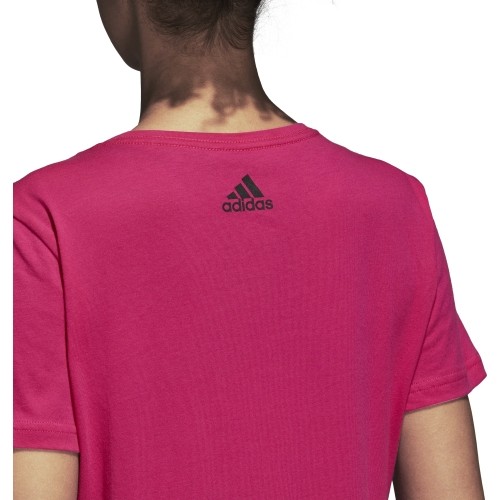 Koszulka damska Adidas Aop Linear Tee, Real Magenta DJ1626