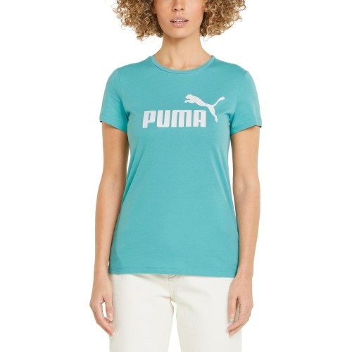 Koszulka damska Puma Ess Logo Tee zielona 586775 61