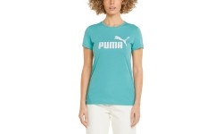Koszulka damska Puma Ess Logo Tee zielona 586775 61