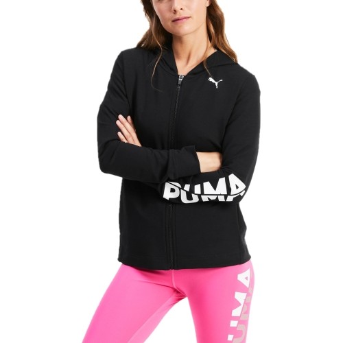 Damska bluza z kapturem Puma Modern Sports Full-Zip, czarna 583542 01