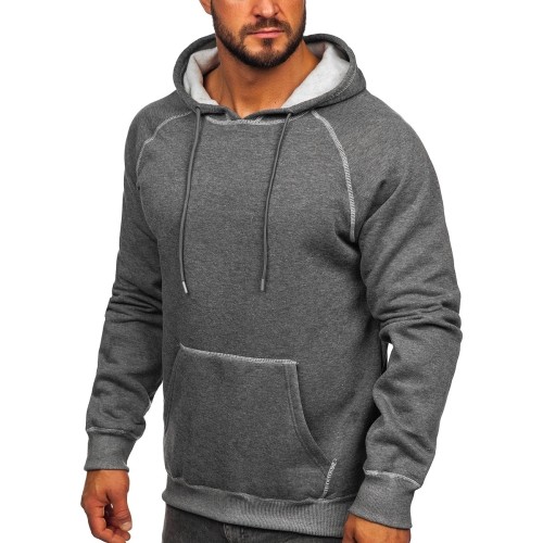 Męska bluza polarowa J.Style szara 8B152-5