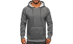 Męska bluza polarowa J.Style szara 8B152-5
