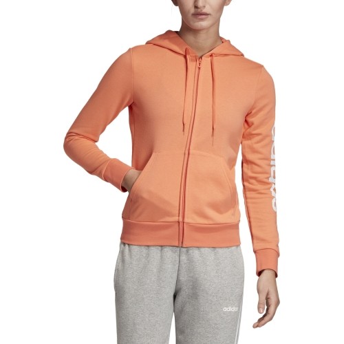 Bluza damska Adidas W E Lin FZ HD Coral EI0659
