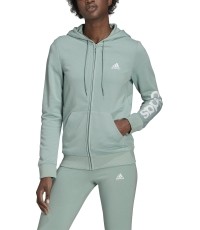 Adidas Džemperis Moterims W Lin Ft Fz Hd Green