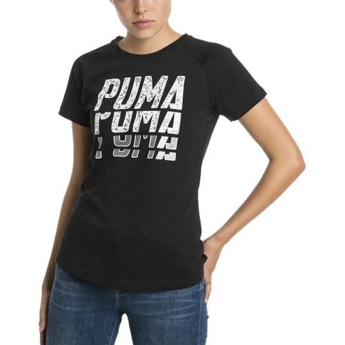 Bluzka damska Puma Font Graphic Tee, czarna 854352 01