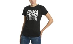 Bluzka damska Puma Font Graphic Tee, czarna 854352 01