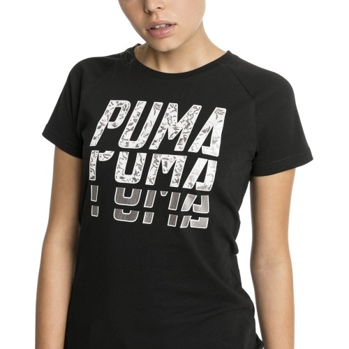 Bluzka damska Puma Font Graphic Tee, czarna 854352 01