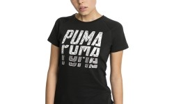 Bluzka damska Puma Font Graphic Tee, czarna 854352 01