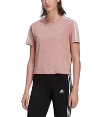 Bluzka damska Adidas W 3s Crop Tee Pink HF7245