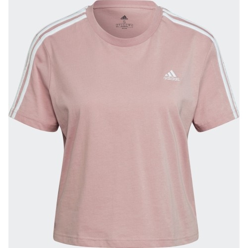 Bluzka damska Adidas W 3s Crop Tee Pink HF7245