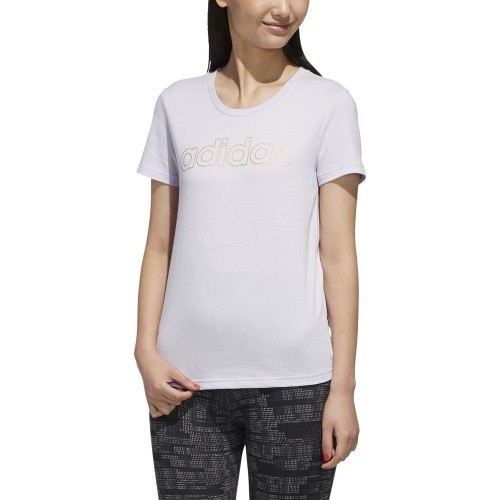 Bluzka damska Adidas W E Branded T, fioletowa