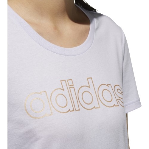 Bluzka damska Adidas W E Branded T, fioletowa