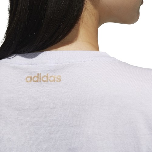 Bluzka damska Adidas W E Branded T, fioletowa