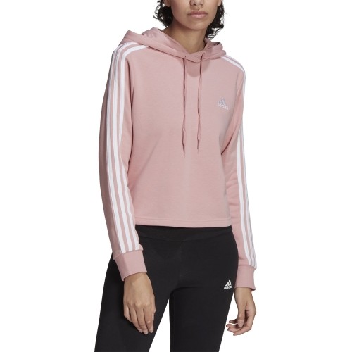 Bluza damska Adidas W 3S FT Cro Hoodie różowa HC9131