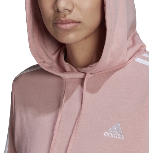 Bluza damska Adidas W 3S FT Cro Hoodie różowa HC9131