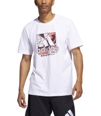 Adidas Marškinėliai Vyrams Univ Bos White HC6911