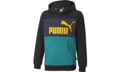 Puma bluza dla nastolatków Ess Block Hoodie Black Green Blue 849081 27