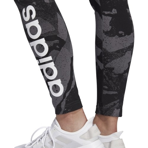 Legginsy damskie Adidas W E AOP czarno-szare DP2365