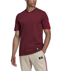 Koszulka męska Adidas M Fi 3s Tee Bordeaux HC5242