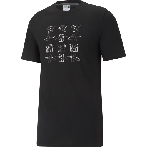Puma Elevate Graphic Tee męski bawełniany T-shirt czarny
