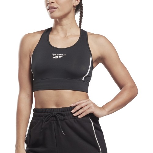 Reebok sportowy biustonosz damski Piping Pack Bralett Black HD2818