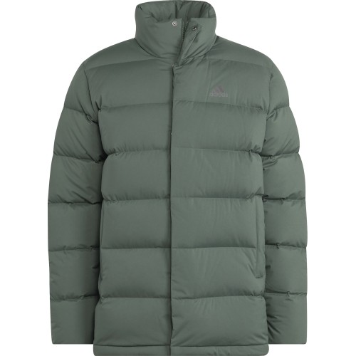 Męska kurtka puchowa Adidas Helionic Mid, zielona, HG6282