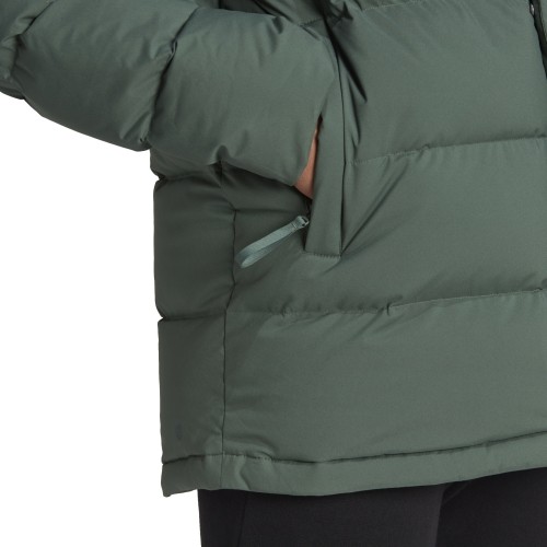 Męska kurtka puchowa Adidas Helionic Mid, zielona, HG6282