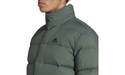 Męska kurtka puchowa Adidas Helionic Mid, zielona, HG6282