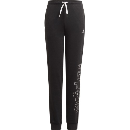 Spodnie młodzieżowe Adidas G Lin FT C czarne GN4066