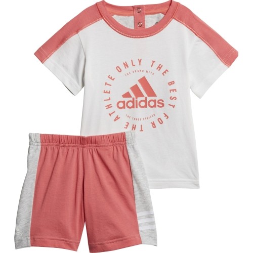 Adidas dres dziecięcy I Print Sum Set White Red DV1261