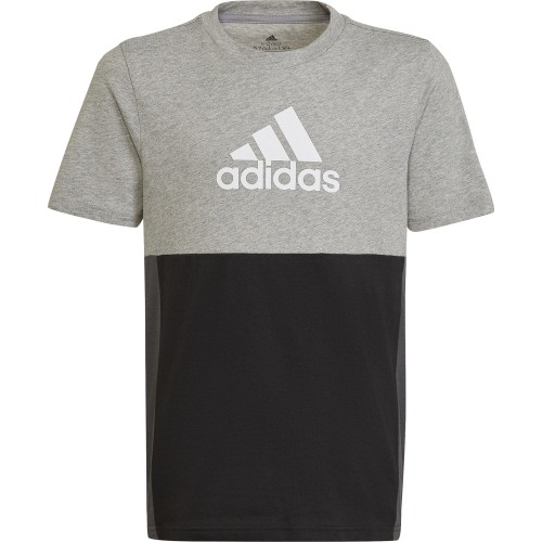 Koszulka dziecięca Adidas U CB Tee czarno-szara HN8561