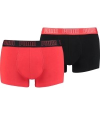 Bokserki męskie Puma Basic Trunk Black Red 935015 02