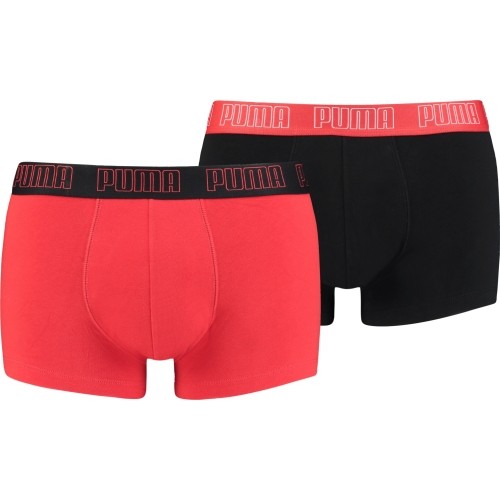 Bokserki męskie Puma Basic Trunk Black Red 935015 02