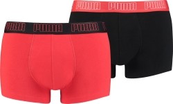 Bokserki męskie Puma Basic Trunk Black Red 935015 02