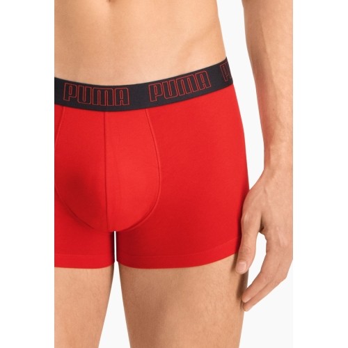 Bokserki męskie Puma Basic Trunk Black Red 935015 02