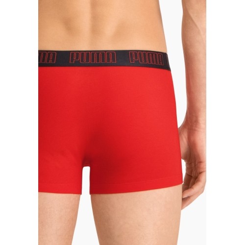 Bokserki męskie Puma Basic Trunk Black Red 935015 02