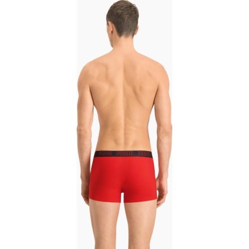 Bokserki męskie Puma Basic Trunk Black Red 935015 02