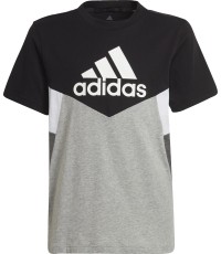 Koszulka młodzieżowa Adidas B Cb T Ess czarno-szara HA4025