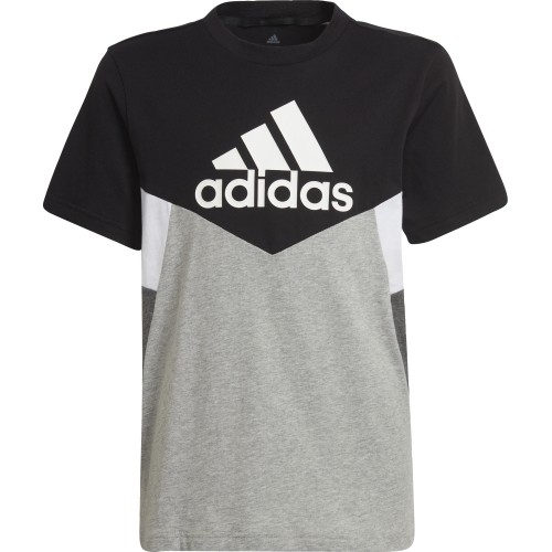 Koszulka młodzieżowa Adidas B Cb T Ess czarno-szara HA4025