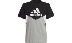 Koszulka młodzieżowa Adidas B Cb T Ess czarno-szara HA4025