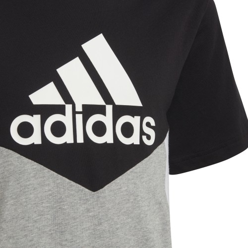 Koszulka młodzieżowa Adidas B Cb T Ess czarno-szara HA4025