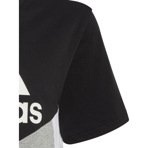 Koszulka młodzieżowa Adidas B Cb T Ess czarno-szara HA4025